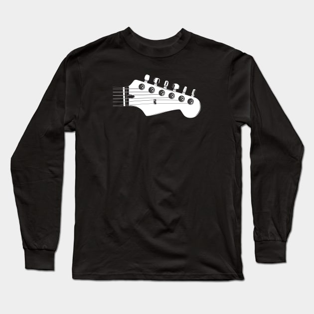 Guitar Headstock I Long Sleeve T-Shirt by Koyaanisqatsian